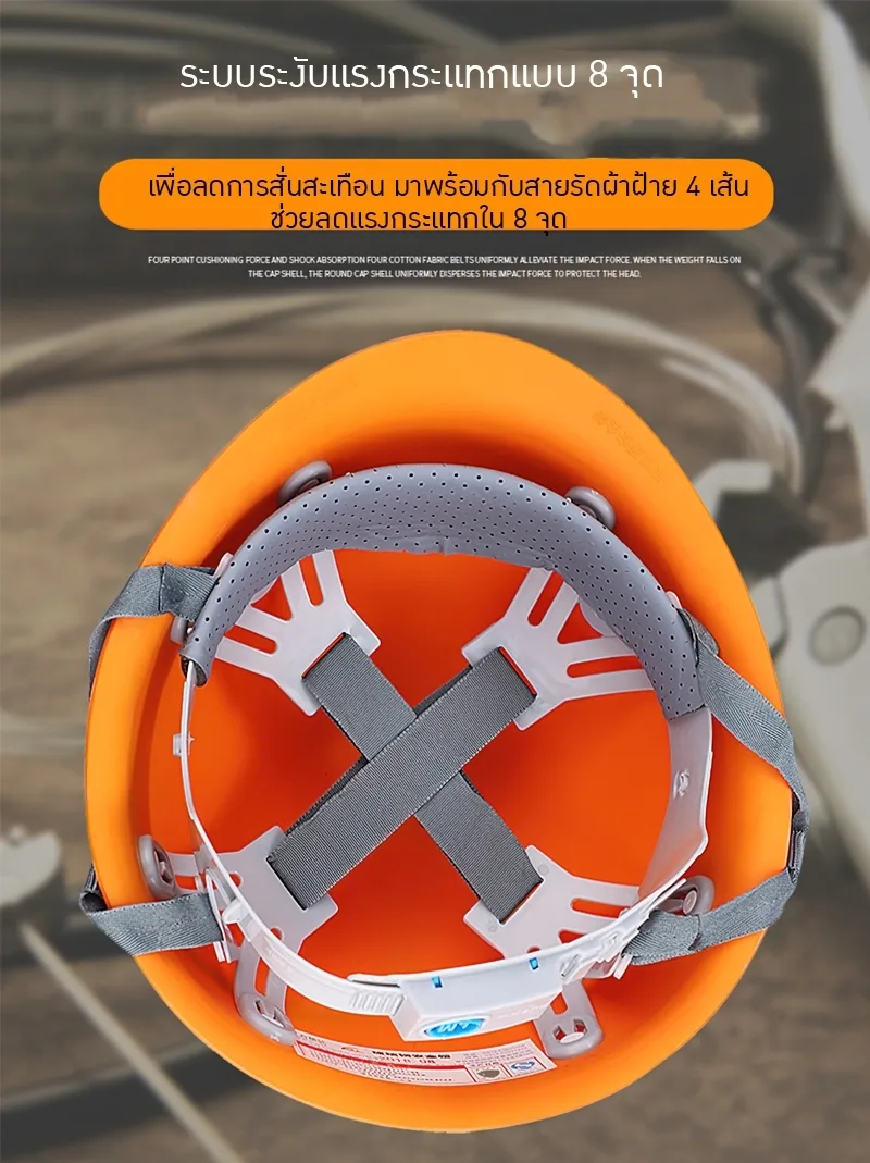 หมวกนิรภัยไฟเบอร์กลาส ABS SAFETY HELMET รุ่น BBM-01
