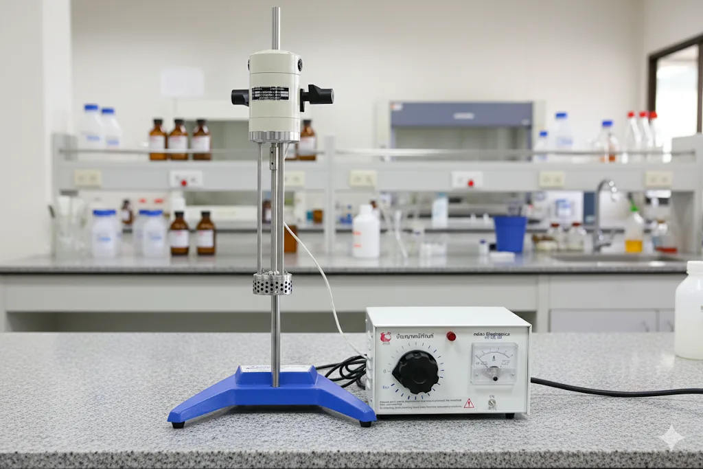 11072 เครื่องผสมเนื้อครีมและของเหลว Lab homogenizer รุ่น JRJ300-D-1