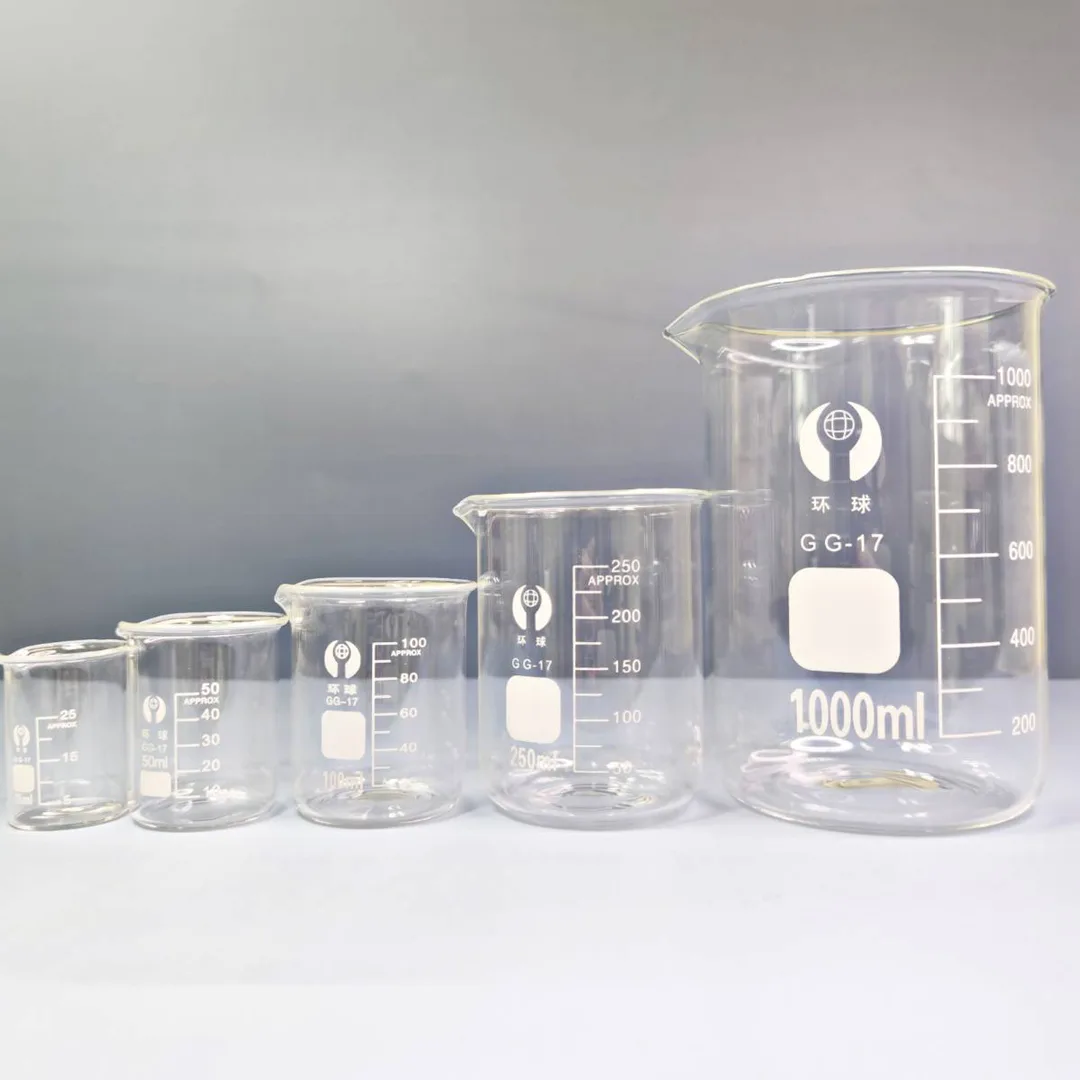 beaker บีกเกอร์ แก้ว ขนาด 25 ml 50ml 100ml 250ml 1000ml Glass Beaker (Borosilicate Glass)