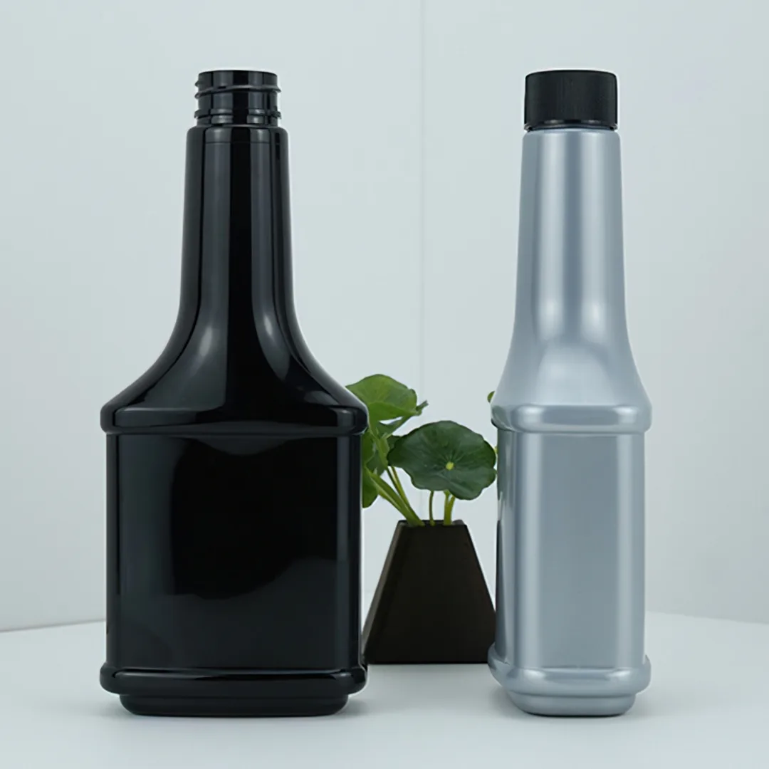 GLP-03 ขวดทรงน้ำมันเกียร์ PET+cap black 380ml (ใช้ใส่กับน้ำดื่มหรือครีมเท่านั้น)