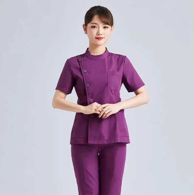 ชุดพยาบาลแขนยาวและแขนสั้น พร้อมกางเกง OLM-3