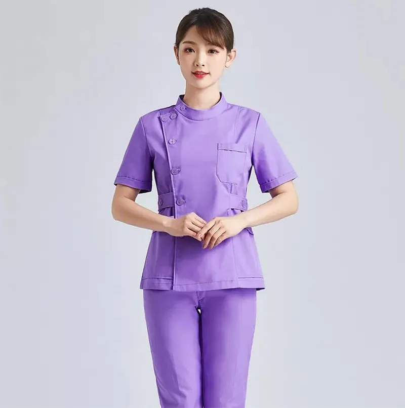 ชุดพยาบาลแขนยาวและแขนสั้น พร้อมกางเกง OLM-3