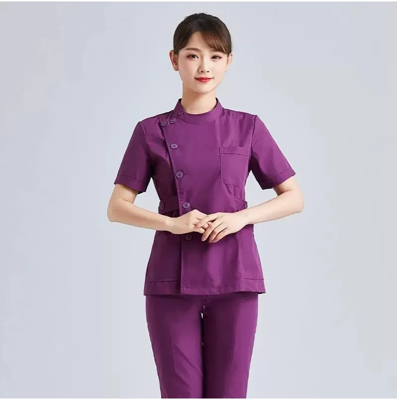 ชุดพยาบาลแขนยาวและแขนสั้น พร้อมกางเกง OLM-3
