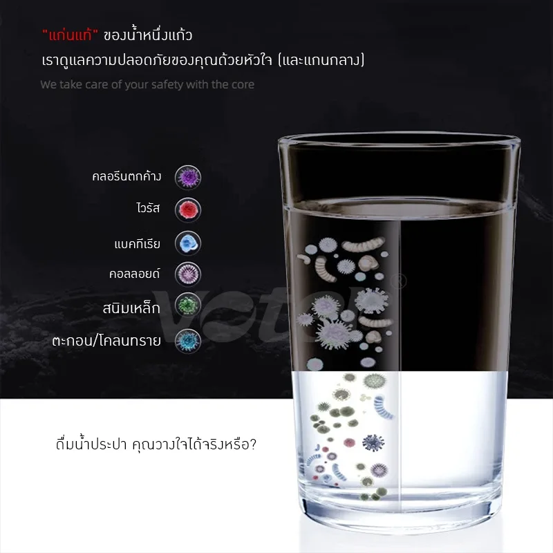เครื่อง-ซิ้งกดน้ำในตัว กรอกน้ำและมีระบบทำความร้อน V-E