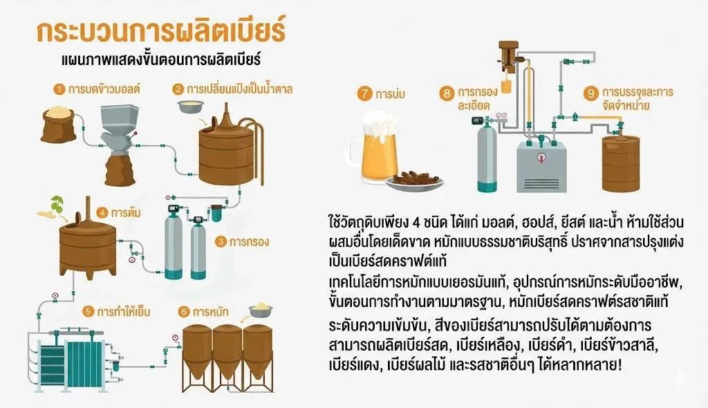 ถังหมักเบียร์สแตนเลส 304 ทรงกรวย ขนาด 1,000 ลิตร (1 ตัน