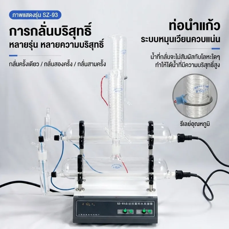 เครื่องกลั่นน้ำบริสุทธิ์อัตโนมัติ SZ Series (Double/Triple Distilled Water)