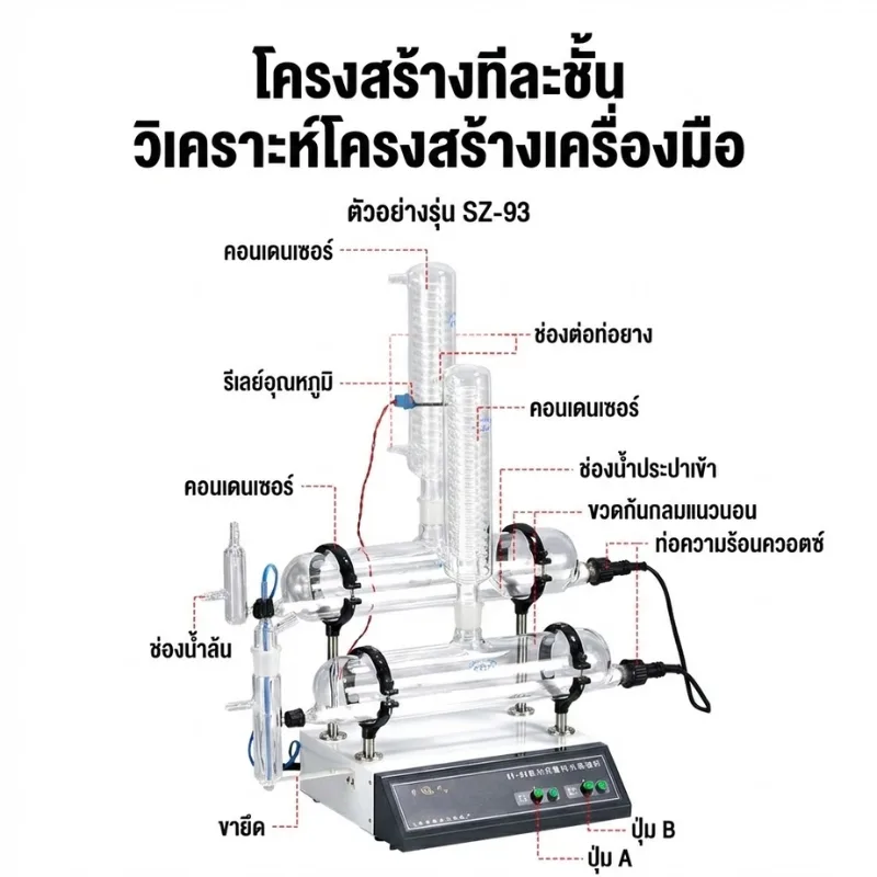 เครื่องกลั่นน้ำบริสุทธิ์อัตโนมัติ SZ Series (Double/Triple Distilled Water)