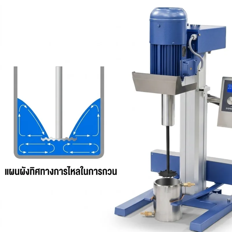 ใบพัดกวนผสม PTFE (High-Shear Distributive Stirrer)