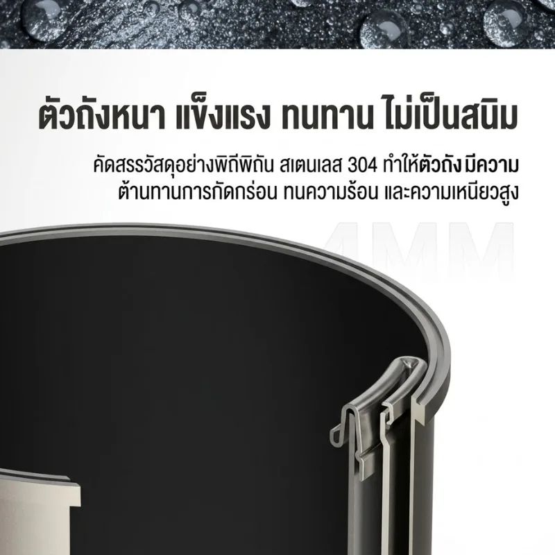 ถังสแตนเลส SS304 บุ PTFE (Teflon) 100%