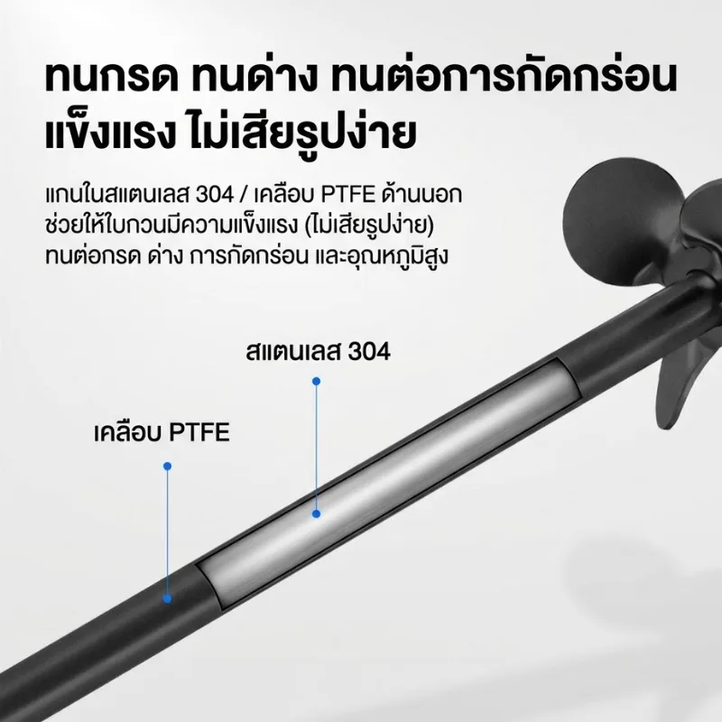 ใบกวนสาร PTFE (Teflon Coated Stirrer)