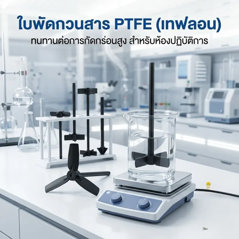 ใบกวนสาร PTFE (Teflon Coated Stirrer)