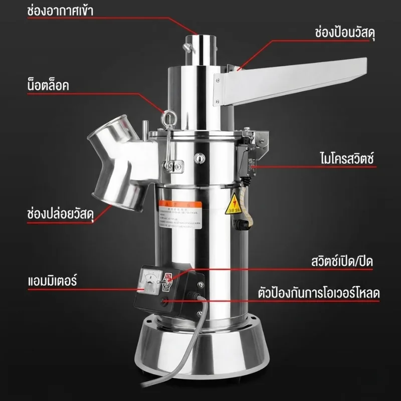 เครื่องบดผงสมุนไพรระบบต่อเนื่อง รุ่น LH