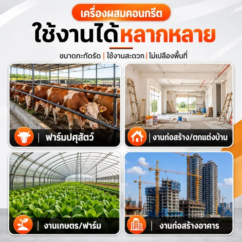 เครื่องผสมอเนกประสงค์ (ผสมปูน/ผสมอาหาร) QB
