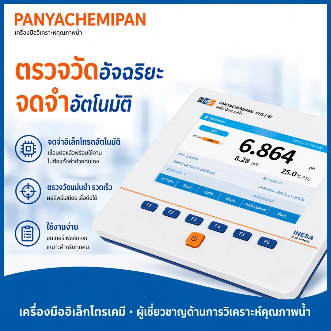 เครื่องวัด pH และวิเคราะห์คุณภาพน้ำอัจฉริยะ