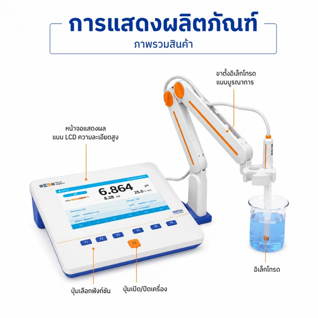 เครื่องวัด pH และวิเคราะห์คุณภาพน้ำอัจฉริยะ