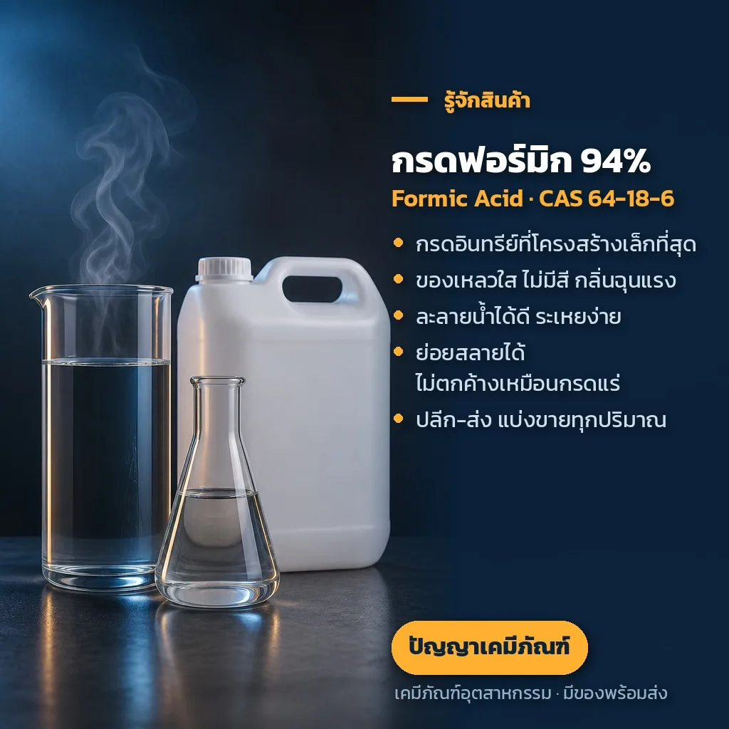 12900 กรดฟอร์มิก 94% (Formic Acid 94%) เกรดอุตสาหกรรม