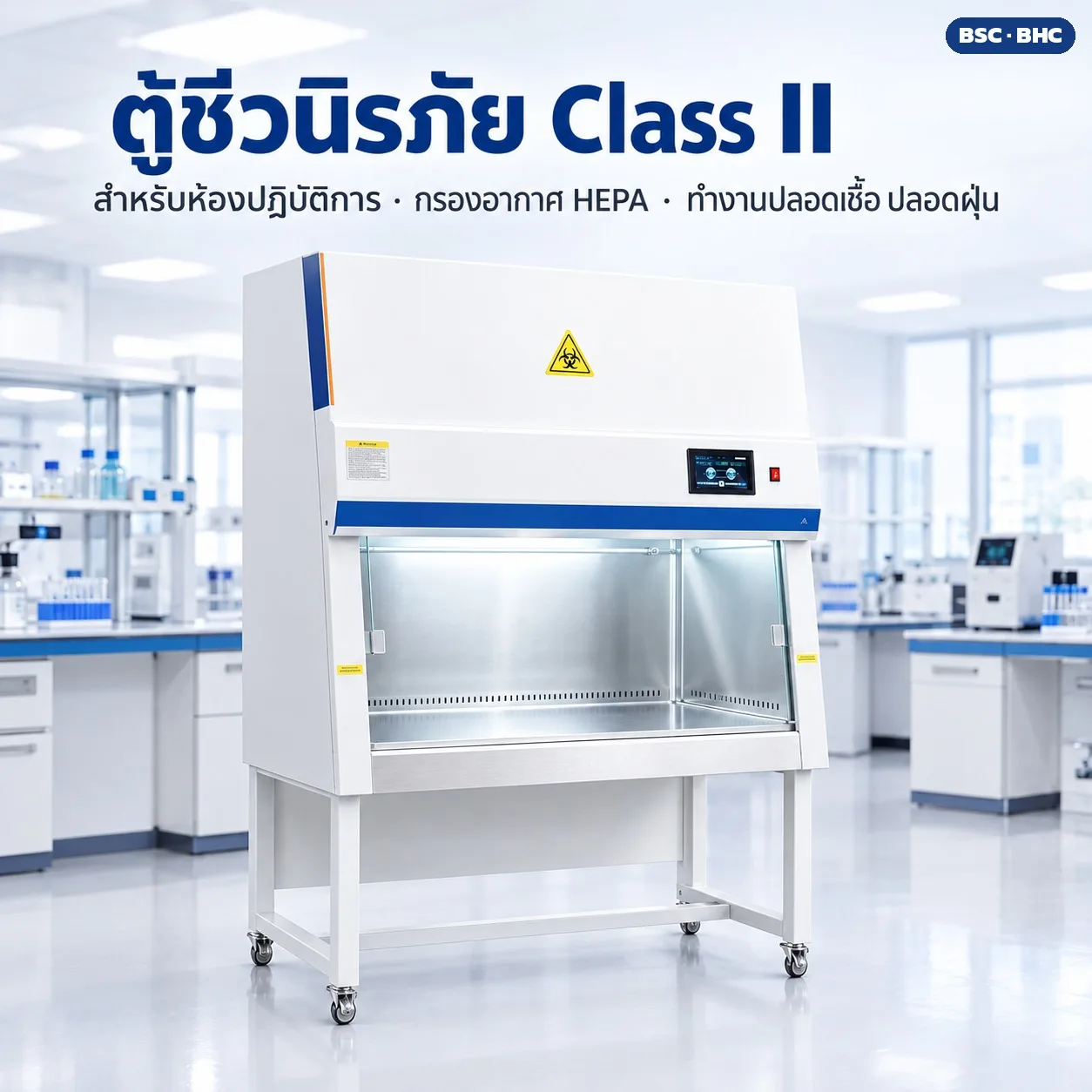 BSC ตู้ชีวนิรภัย Class II A2/B2 (Biosafety Cabinet) ตระกูล BSC / BHC 23 รุ่น