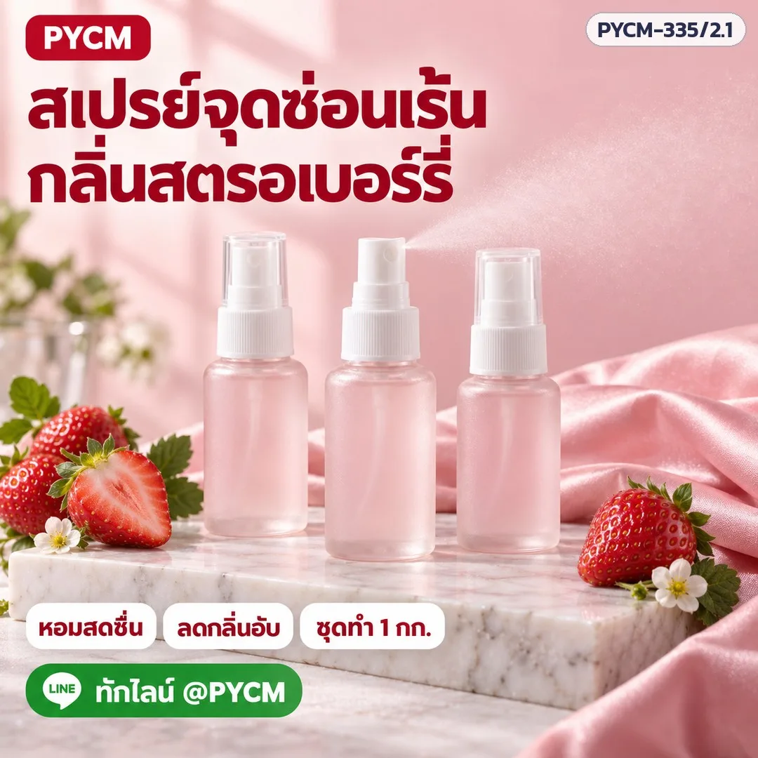 PYCM-335-2 ชุดทำ สเปรย์ดับกลิ่นและกระชับจุดซ่อนเร้น สูตร 2 (3 กลิ่น) 1 กก.