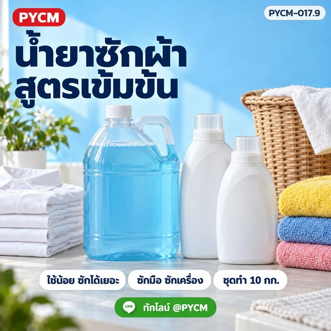 16241 ชุดทำ น้ำยาซักผ้า สูตรเข้มข้น 10 กก.