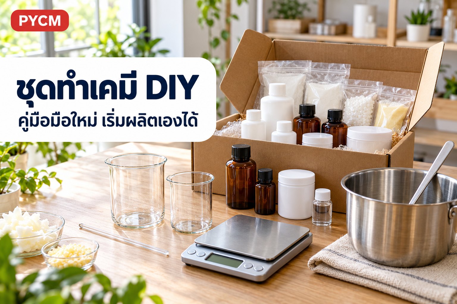 ชุดทำเคมี DIY คืออะไร? คู่มือมือใหม่ เริ่มผลิตเครื่องสำอางและของใช้เองได้ที่บ้าน