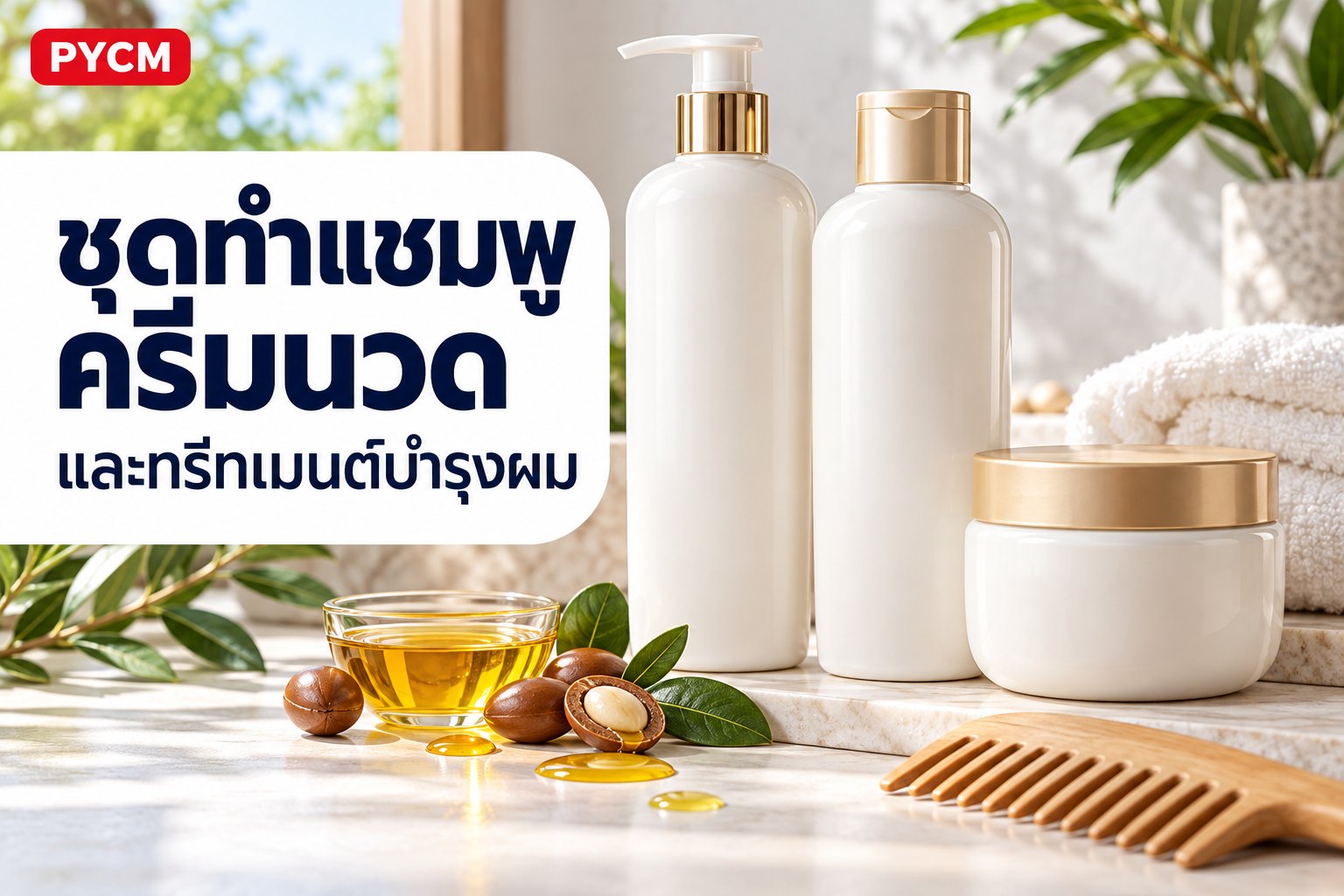 ชุดทำแชมพู ครีมนวด และทรีทเมนต์บำรุงผม ทำเองได้ ตอบโจทย์ทั้งร้านทำผมและแบรนด์ใหม่