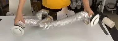 ต่อท่ออ่อนกับหน้ากาก